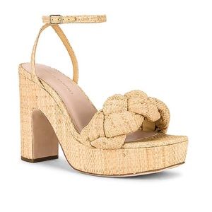 Loeffler Randall Fae Platform Sandal in Natural Size 8 NIB